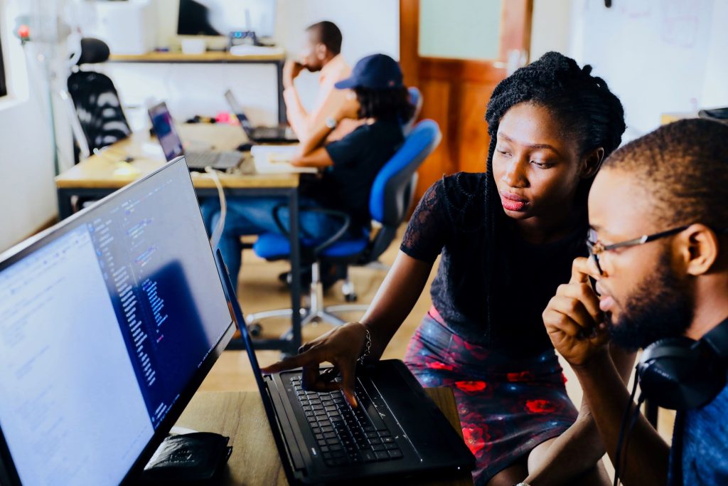 BIPOC entrepreneurs work on a project